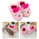 Maxbell Adorable Animal Kid House Slippers Girls Slip On Shoes Warm Winter Soft 15.5cm
