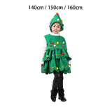 Maxbell Kids Cosplay Set Xmas Tree Decorative Clothes Festive Round Neck Fancy 140cm