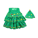 Maxbell Kids Cosplay Set Xmas Tree Decorative Clothes Festive Round Neck Fancy 140cm