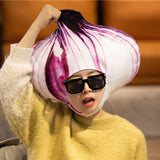 Maxbell 2xOnion Hat Dress Soft Food Headdress Novelty for Birthday Cosplay Party
