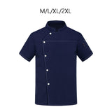 Maxbell 3xChef Coat Jacket Waiter Waitress Apparel for Food Service Kitchen Bakery M