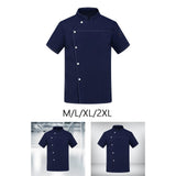 Maxbell 3xChef Coat Jacket Waiter Waitress Apparel for Food Service Kitchen Bakery M