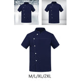 Maxbell 2xChef Coat Jacket Waiter Waitress Apparel for Food Service Kitchen Bakery M