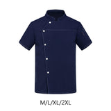 Maxbell 3xChef Coat Jacket Waiter Waitress Apparel for Food Service Kitchen Bakery M