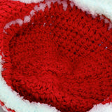 Maxbell Winter Rabbit Hat Hand Woven Handmade Crochet Decor Headgear Warmer Crafts 48 to 52cm
