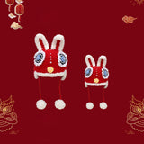 Maxbell Winter Rabbit Hat Hand Woven Handmade Crochet Decor Headgear Warmer Crafts 48 to 52cm