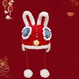 Maxbell Winter Rabbit Hat Hand Woven Handmade Crochet Decor Headgear Warmer Crafts 48 to 52cm