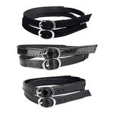 Maxbell 2xShoe Strap Holder with Buckle Shoelace Accessories Anti Loose for Women Lady suede black