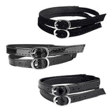 Maxbell 3xShoe Strap Holder with Buckle Shoelace Accessories Anti Loose for Women Lady suede black