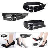 Maxbell 5xShoe Strap Holder with Buckle Shoelace Accessories Anti Loose for Women Lady suede black