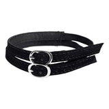Maxbell 6xShoe Strap Holder with Buckle Shoelace Accessories Anti Loose for Women Lady suede black