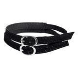 Maxbell 6xShoe Strap Holder with Buckle Shoelace Accessories Anti Loose for Women Lady suede black