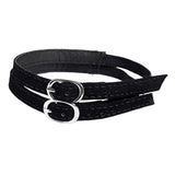 Maxbell 2xShoe Strap Holder with Buckle Shoelace Accessories Anti Loose for Women Lady suede black