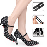 Maxbell 5xShoe Strap Holder with Buckle Shoelace Accessories Anti Loose for Women Lady mirror black