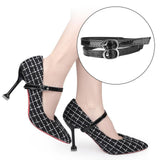 Maxbell 3xShoe Strap Holder with Buckle Shoelace Accessories Anti Loose for Women Lady mirror black