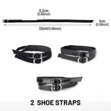 Maxbell 4xShoe Strap Holder with Buckle Shoelace Accessories Anti Loose for Women Lady mirror black