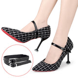Maxbell 5xShoe Strap Holder with Buckle Shoelace Accessories Anti Loose for Women Lady matt black