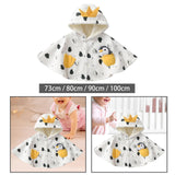 Maxbell Baby Cape Thick Warm Poncho Cape Fleece Lining Cloak Clothes for Toddler Kid Suitable height 73cm