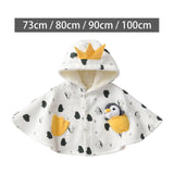 Maxbell Baby Cape Thick Warm Poncho Cape Fleece Lining Cloak Clothes for Toddler Kid Suitable height 73cm