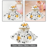 Maxbell Baby Cape Thick Warm Poncho Cape Fleece Lining Cloak Clothes for Toddler Kid Suitable height 73cm