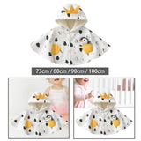 Maxbell Baby Cape Thick Warm Poncho Cape Fleece Lining Cloak Clothes for Toddler Kid Suitable height 73cm