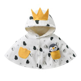 Maxbell Baby Cape Thick Warm Poncho Cape Fleece Lining Cloak Clothes for Toddler Kid Suitable height 73cm