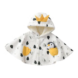 Maxbell Baby Cape Thick Warm Poncho Cape Fleece Lining Cloak Clothes for Toddler Kid Suitable height 90cm