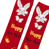 Maxbell Children Stockings Winter Warm Socks New Year Socks for Kids Gifts Red and Black