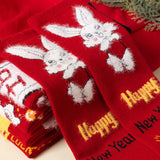 Maxbell Children Stockings Winter Warm Socks New Year Socks for Kids Gifts Red and Black