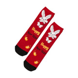 Maxbell Children Stockings Winter Warm Socks New Year Socks for Kids Gifts Red and Black