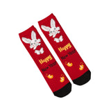 Maxbell Children Stockings Winter Warm Socks New Year Socks for Kids Gifts Red and Black