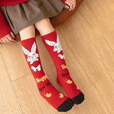 Maxbell Children Stockings Winter Warm Socks New Year Socks for Kids Gifts Red and Black