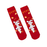 Maxbell Children Stockings Winter Warm Socks New Year Socks for Kids Gifts Red
