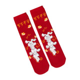 Maxbell Children Stockings Winter Warm Socks New Year Socks for Kids Gifts Red