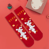 Maxbell Children Stockings Winter Warm Socks New Year Socks for Kids Gifts Red
