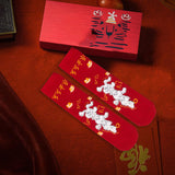 Maxbell Children Stockings Winter Warm Socks New Year Socks for Kids Gifts Red