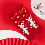 Maxbell Children Stockings Winter Warm Socks New Year Socks for Kids Gifts Red