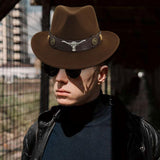 Maxbell 4xCasual Cowboy Hat Wide Brim Props Lightweight for Women Men Adults Holidays Coffee