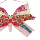 Maxbell 3xSequin Butterfly Crop Top Halloween Party Belly Dance Club Rave Pink