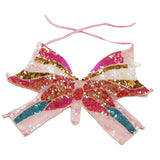 Maxbell 3xSequin Butterfly Crop Top Halloween Party Belly Dance Club Rave Pink