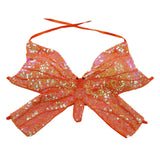 Maxbell 3xSequin Butterfly Crop Top Halloween Party Belly Dance Club Rave Orange