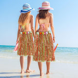 Maxbell 2xhawaiian Skirt Costume Set Fancy Dress Luau National Dress Cosplay 60cm Multicolor