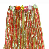 Maxbell 2xhawaiian Skirt Costume Set Fancy Dress Luau National Dress Cosplay 60cm Multicolor