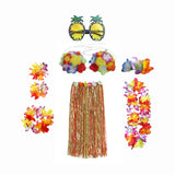 Maxbell 2xhawaiian Skirt Costume Set Fancy Dress Luau National Dress Cosplay 80cm Multicolor