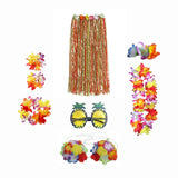 Maxbell 3xhawaiian Skirt Costume Set Fancy Dress Luau National Dress Cosplay 80cm Multicolor