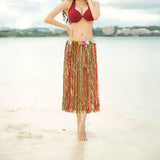 Maxbell 2xhawaiian Skirt Costume Set Fancy Dress Luau National Dress Cosplay 80cm Multicolor