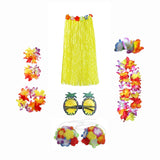 Maxbell 3xhawaiian Skirt Costume Set Fancy Dress Luau National Dress Cosplay 80cm Yellow