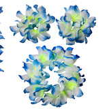 Maxbell 2xHawaiian Necklace Costume Set Beach Womens Fancy Dress Dress Decor Headband Blue