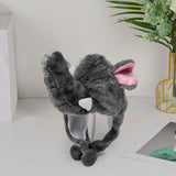 Maxbell 2xWinter Cartoon Animal Hat Elephant Child Costume for Dress up Party Festival