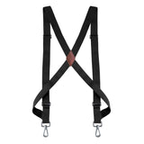 Maxbell 4xMens Womens Suspender X Shaped Elastic Straps Hook Suspenders Adjustable Black